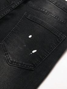 Manfinity LEGND Quần Jeans Nam Cổ Điển Thường Ngày Có Đai Thắt Lưng - màu đen - Xem 6