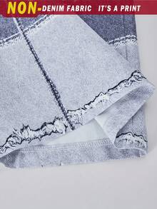 SHEIN Explorewe 青少年女孩休闲日常卡通字母印花松紧腰阔腿裤 - 彩色 - 查看 5