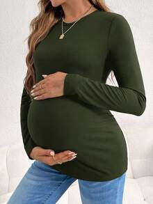 Modmama 3件套孕妇休闲圆领长袖修身T恤 - 彩色 - 查看 9