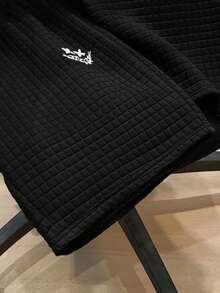 SHEIN Bộ 2 quần short tay ngắn cổ tròn họa tiết dễ thương cho bé trai, thích hợp mặc đi làm, đi học, mặc thường ngày, thể thao, xuân/hè - màu đen - Xem 8