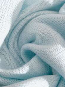 GlowEve CURVE Ensemble de tenue de navetteur élégante, ensemble 2 pièces en tricot bleu bébé avec boutons dorés, la ceinture dorée ajoute une touche de luxe, le cardigan col V minimaliste et chic, le pantalon évasé dissimule et allonge, mode et polyvalent, facile à créer un look de luxe pour l'automne/l'hiver - Bleu azur - Voir 9