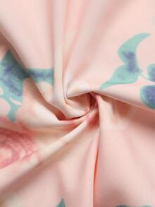 SHEIN LUNE 2 件套优雅纯色背心和花卉印花裙套装，夏季 - 粉色 - 查看 6