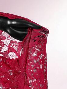 Amplova Váy ôm sát eo chữ V sâu cổ điển Giáng sinh - Đỏ - Xem 9