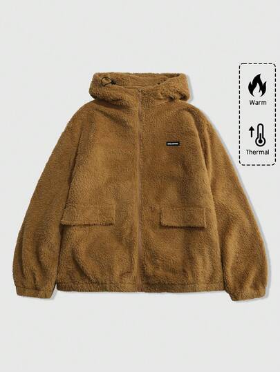 Veste doublée thermique en mélange de laine pour hommes, tenue décontractée pour l'automne/l'hiver