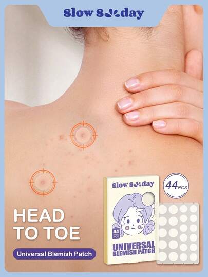 SlowSunday Universal Blemish Patch, With Tea Tree Oil, For Day & Night, Body & Face, Waterproof & Breathable, Refreshing & Comfortable, Mild & Non-Irritating, For Pre-Makeup And Daily Care, Better Coverage, For Face & Body, For Covering Zits And Blemishes Pimple Patches