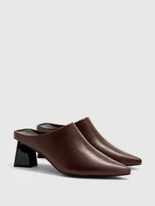 CUCCOO BIZCHIC Women's Elegant Pointed Toe Pumps For Commuting For Christmas Spring Shoes Fall Shoes - Burgundy - View 7