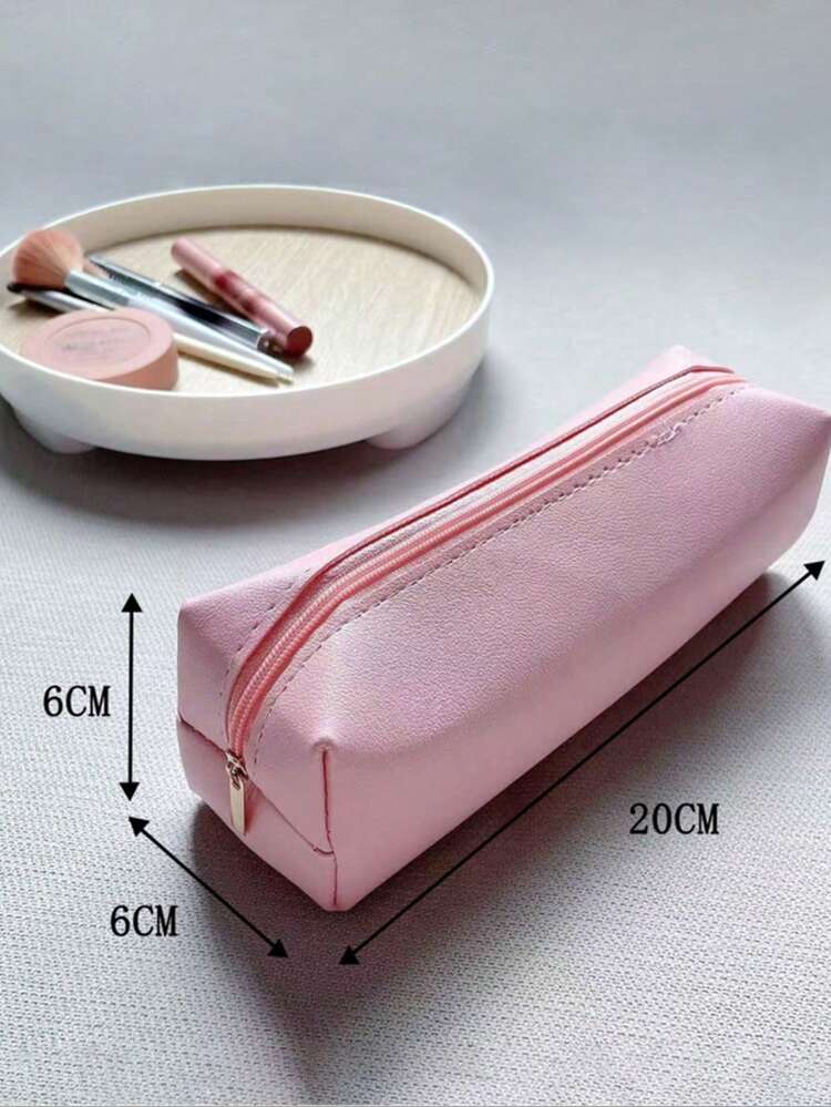 1pc Foldable Makeup Stationery Pencil Storage Pouch, Portable - Multicolor - View 8