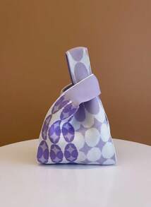 Joivida Bolso cuadrado de punto elegante - Bolso versátil para llevar en la mano y al hombro, idea de regalo linda, kawaii - Multicolor - Ver 4