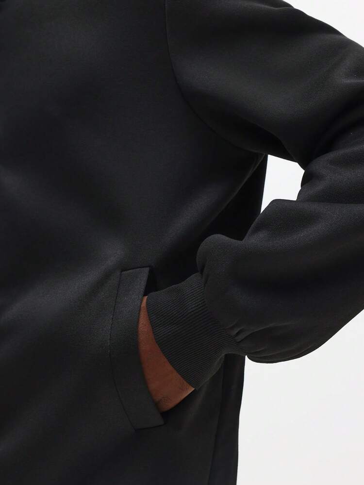 Lightweight Bomber Jacket With Ribbed Cuffs