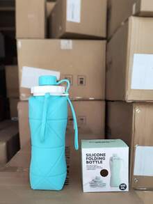 可折叠硅胶水瓶，旅行必备，轻巧便携，适合户外运动健身。