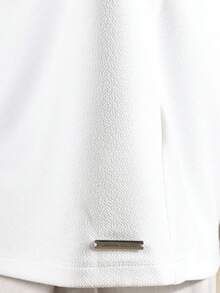 SUMWON Camiseta de manga corta con textura y corte recto - Blanco - Ver 5