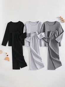 6件套男童保暖内衣打底衫长袖上衣长裤套装，秋冬季