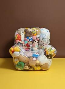 Joivida Large Capacity Transparent Sofa Toy Storage Sofa Seat Organizer, 39.37*35.43 Inches/100*90cm, Multi-Purpose, PVC, Durable, Easy To Clean, Suitable For Plush Toys And Home Supplies, Double Zipper Design, Easy To Store - White - View 7