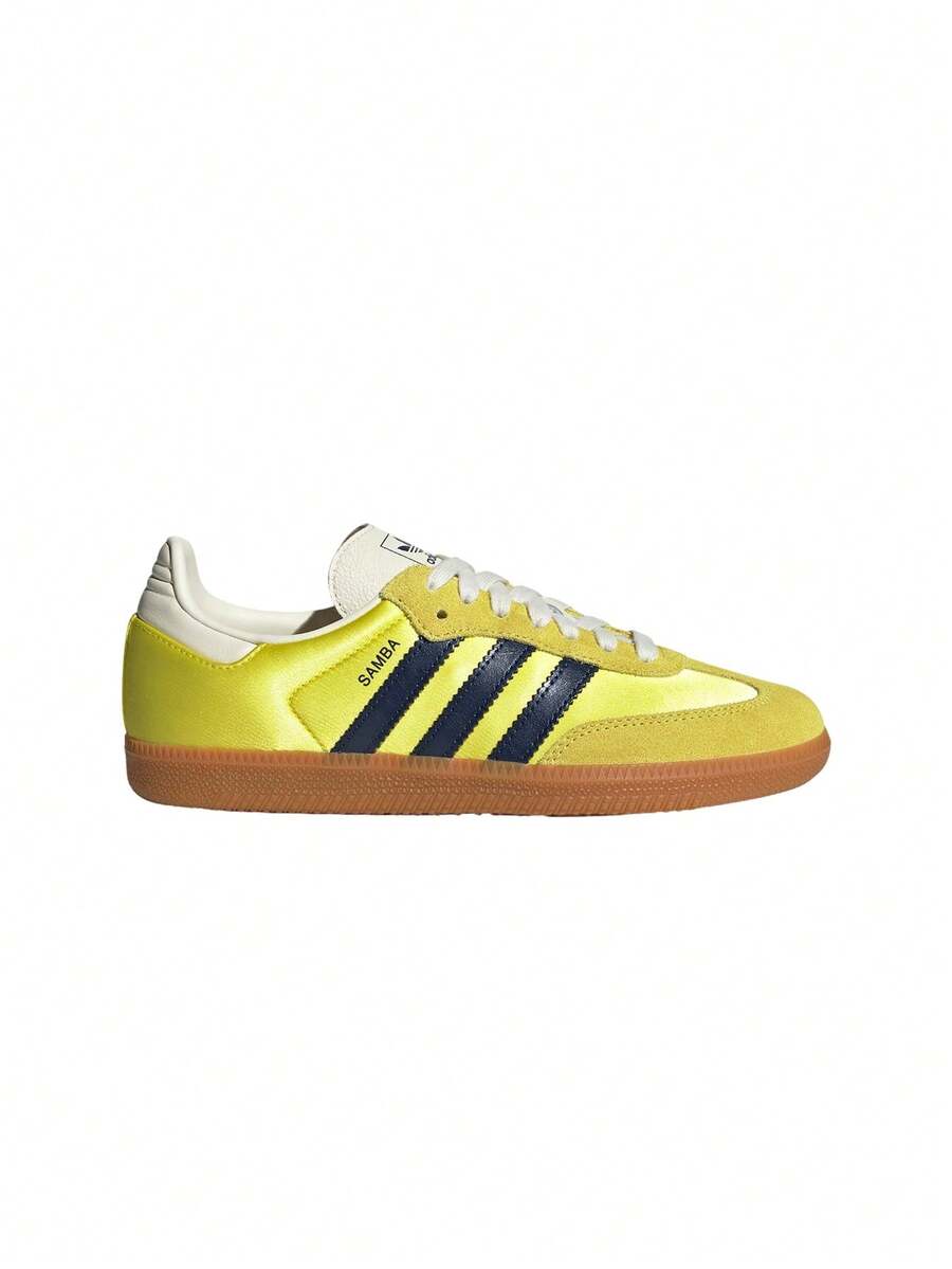 Adidas Samba OG 女鞋 亮黄色/夜靛蓝/奶油白 JI2594 - Shock Yellow / Night Indigo / Cream White - 查看 1
