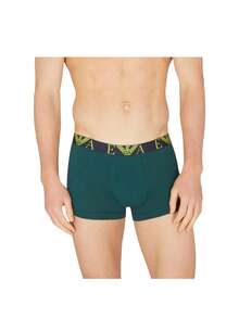 Emporio Armani 3 Pack Men's Boxers - Navy Blue and Lime Green and Dark Green - View 3