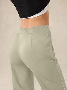 OutZeal Women Sports Pants Daily Casual Lounge UV Protection Tummy Control Cool Touch Flared Bottom - Khaki - View 12