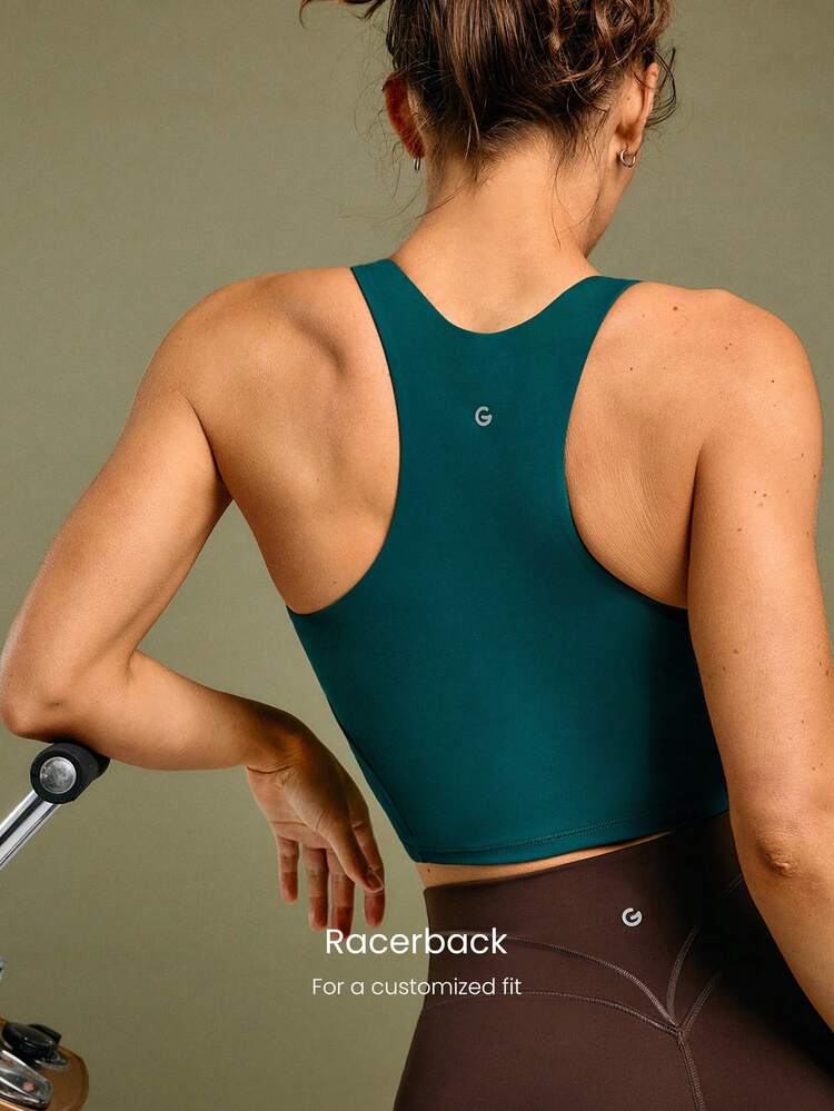 Powersculpt™-Air Racerback Tank Round Neck Waist Length Medium Support Impact Running Training Quick Dry Moisture Wicking Cool Feeling Gym  Spring Summer