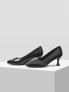 Mnmlis Giày cao gót thời trang nữ đa năng tối giản - màu đen - Xem 10