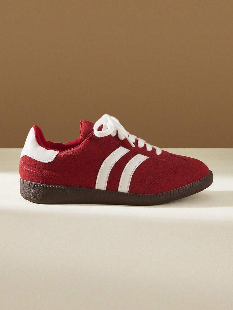 CUCCOO EASI Women's Casual Contrast Color Flat Sports Sneakers For Christmas