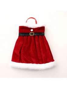 Joivida 1pc/2pcs Set Creative Red Wine Bags, Classic Vintage Dress Bottle Cover, Santa Claus Champagne Bottle Decor, For Outdoor Party, Restaurant Holiday Atmosphere, Home Kitchen Dining Table Decor, Farmhouse Decoration,