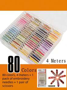 24/40/48/72/80/120 Colors DIY Embroidery Thread Multi-Color Embroidery Yarn For Sewing Embroidery Thread Set With Organizer Box