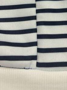 Lalippa 女士休闲条纹印花半拉链卫衣 - 彩色 - 查看 4