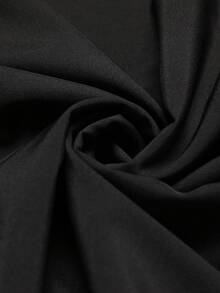 EMERY ROSE 女士优雅A字型心形领吊带黑色开衩下摆正式礼服 - 黑色 - 查看 3