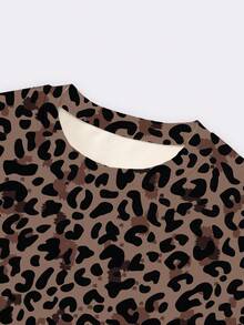 Rovax Áo thun cổ tròn dài tay họa tiết da báo ôm sát dành cho nữ - Nhiều màu - Xem 5