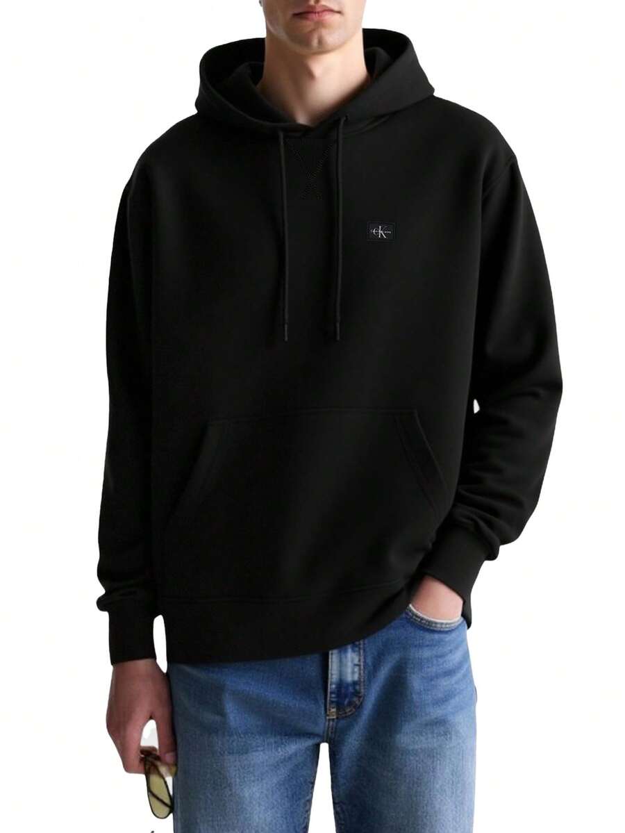 Calvin Klein Terry Badge Men's Hoodies Black - Black - View 1
