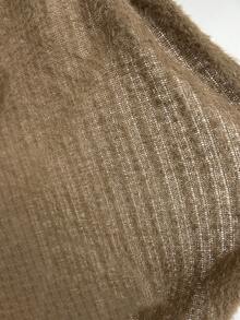 SHEIN LUNE Autumn Women's Fashion Sexy Sheer Long Sleeve Bodycon Casual Street Party Vacation Dress, Off-Shoulder Ladies Bodycon Dress Tan Two Piece Set Two Piece Set Women Comfy Brown Two Piece Set Women Two Piece Lounge Set Comfortable Two Piece Set - Khaki - View 5