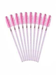 10 PCS/100 PCS/500 PCS Disposable Eye Black Stick Mascara Brush Spool Suitable For Eyebrow Mascara Extender Pink - Multicolor - View 8