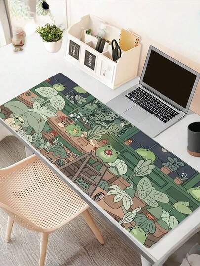 1pc Large Frog Family Mousepad, Gaming Desk Mat, Big Keyboard Pad, Washable, Rubber Non-Slip Bottom, Gift Mousepad, Desk Protector, Study Desk Mat, Multiple Sizes Available, Computer Keyboard Pad, Laptop Pad,For School Supplies,Christmas Gaming Mouse Pad