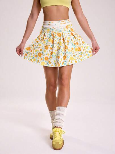 Sovereign Charm 女士夏季碎花运动短裙