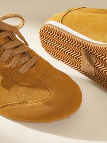 CUCCOO EASI Giày thể thao đế bằng đa năng dành cho nữ, phù hợp để mang hàng ngày - màu nâu - Xem 4