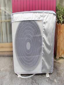 1 pieza Cubierta protectora plateada para unidad exterior de aire acondicionado - Plateado - Ver 5