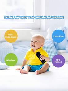 Silicone Teething Remote Control TV Design Soothing Gum Relief Sensory Stimulation Toy For Infants Christmas Stocking Fillers Holiday Gift Ideas Scandinavian Style Must Haves - Multicolor - View 6