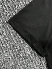 Manfinity Dauomo Men's Casual Slogan Print Short Sleeve T-Shirt, Summer - Black - View 5