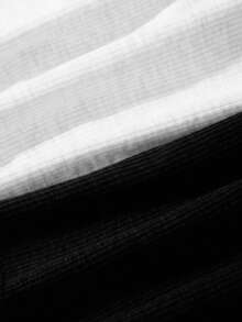 Tseoso 休闲百搭两件装吊带背心，内置胸垫 - 白色、黑色罗纹背心设计，完美的夏季上衣，适合全年穿着。居家、休闲外出和运动的理想之选。舒适时尚的吊带背心，可单穿或叠穿。 - 黑色 - 查看 7