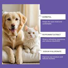 1支/2支装宠物眼药水，温和清洁泪痕分泌物，疏通眼部堵塞，猫狗通用，30毫升 - 彩色 - 查看 9