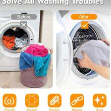 Bộ túi giặt lưới 5 món, thích hợp cho quần áo mỏng manh, áo ngực, tất, đồ lót, quần áo trẻ em và túi đựng đồ khi đi du lịch. - Nhiều màu - Xem 5