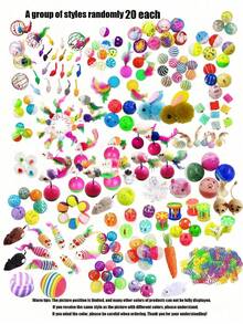 PETSIN 1/3/5/15/20 Must-Have Cat Toys , Cat Bell Ball , Chew Toys , Sisal Ball Toys Cat Wands , Bell Sound Toys , Cat Mice , Cat Toys , Pet Supplies , Birthday Gifts , Pet Toy Sets - Multicolor - View 22
