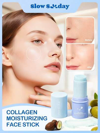 Slow Sunday Collagen Moisturizing Face Stick, Instantly Hydrates, Deeply Moisturizes, Refreshing Texture, Suitable For All Skin Types, Perfect For Autumn And Winter Hair Care, Ideal For Holiday, Party, Travel, Outdoor Activity,  Thanksgiving, Christmas, Holiday Gifts