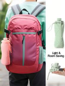 可折叠硅胶水瓶，旅行必备，轻巧便携，适合户外运动健身。