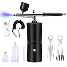 1 Set Of Portable Airbrush With Compressor Single Action Spray Gun For Nail Art Craft Cake Paint Airbrush Gun Electric Acrylic Paint Spray Gun Painted Airbrush Gun Model Coloring Model Spray Art Airbrush Set Tools - Multicolor - View 13