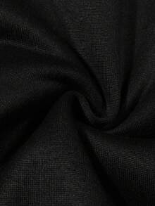 ROMWE MEN Street Life Áo nỉ có mũ lót giữ nhiệt dáng rộng, có viền lông - màu đen - Xem 3