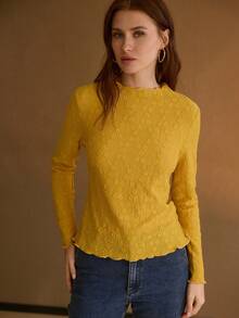 MOTF PREMIUM WOMEN'S TEXTURED SLIM FIT LONG SLEEVE T-SHIRT