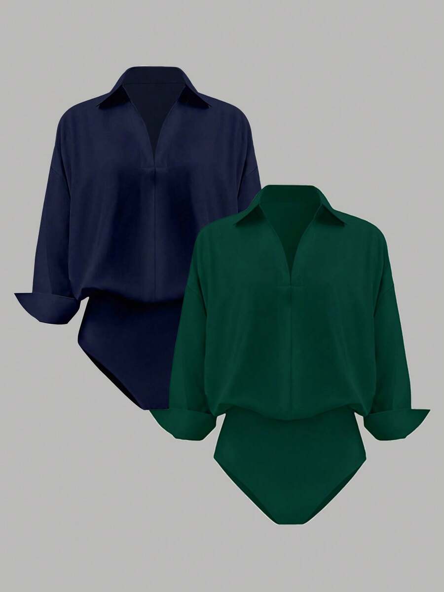 Airaco Women's 2 Pieces Black & White Bodysuit - Multicolor - View 1