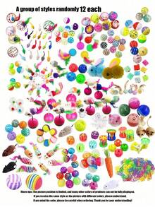 PETSIN 1/3/5/15/20 Must-Have Cat Toys , Cat Bell Ball , Chew Toys , Sisal Ball Toys Cat Wands , Bell Sound Toys , Cat Mice , Cat Toys , Pet Supplies , Birthday Gifts , Pet Toy Sets - Multicolor - View 20