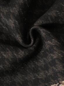 1pc Tween Girl Plaid Jacket With Waist Cinching, 2 In 1 Design, Suitable For Autumn/Winter - Coffee Brown - View 14