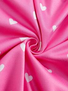 Genkimix Kids 6pcs/3sets Girls Pajamas, Cute Rabbit Print In Pink, Red, Blue, Fashionable Graphic Pattern Full Print Long Sleeve Top And Pants 3-Piece Snug Fit Sleepwear Set - Multicolor - View 5